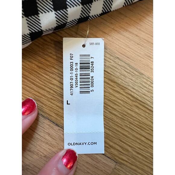 NWT Old Navy Women's L Maternity Gingham Halter V Neck One Piece Swimsuit - Picture 5 of 10
